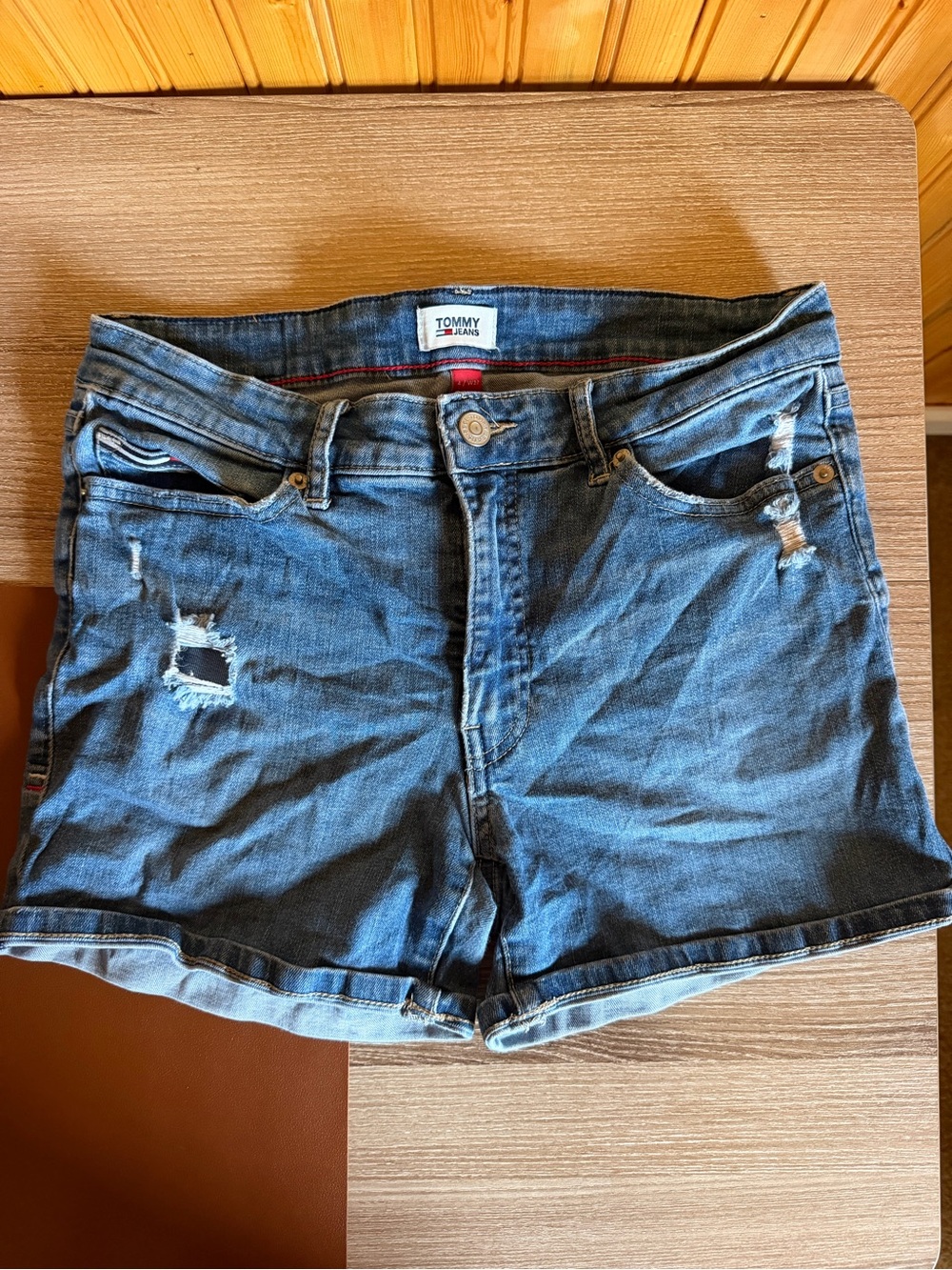 Tommy Hilfiger Blue Denim Cutoff Shorts